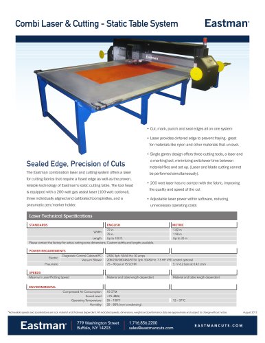 Combi Laser & Cutting - Static Table System