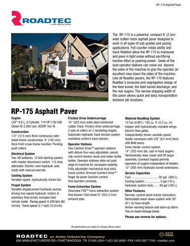 RP-175 Asphalt Paver