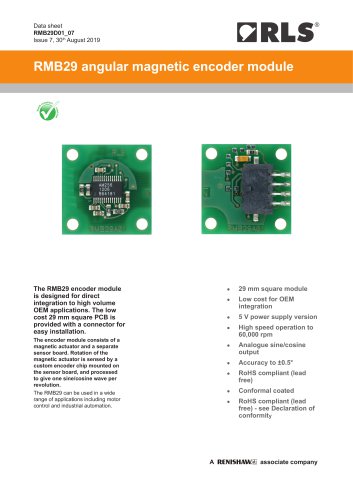 RMB29 angular magnetic encoder module