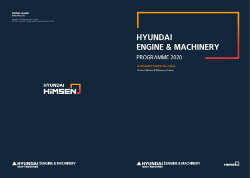 HYUNDAI ENGINE & MACHINERY PROGRAMME 2020