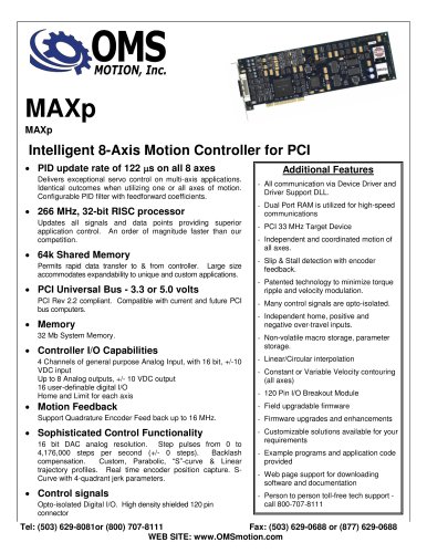 MAXp Multi-Axis Motion Controller