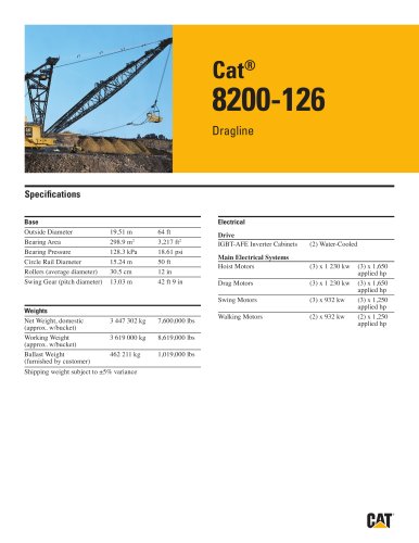 Cat® 8200-126 Dragline