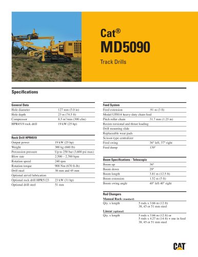 Cat® track drills MD5090