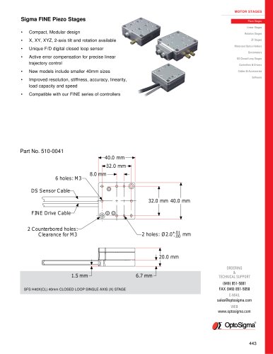 Sigma Fine Piezo Stages / Piezo Rotation / 510-0015