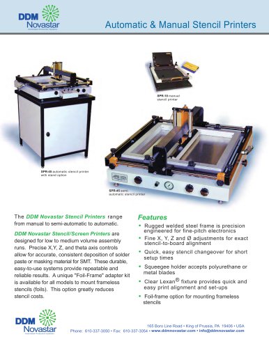 Automatic & Manual Stencil Printers