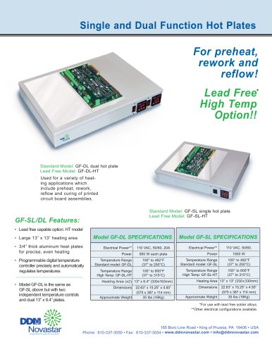 GF-SL-HT Hot Plates