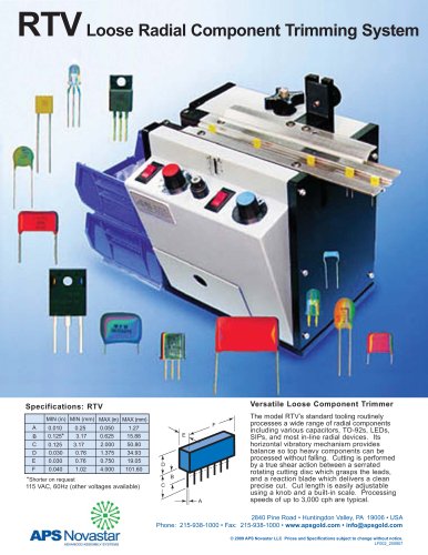 RTV Radial Loose Component Trimmer