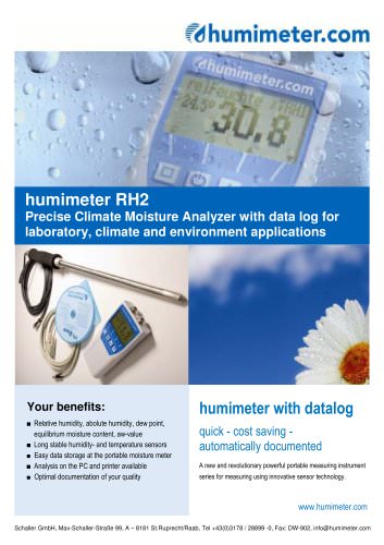 humimeter RH2 Climate Precision Moisture Analyzer w. Datalog