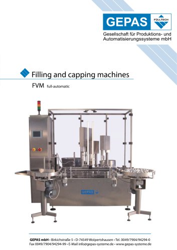 Filling and capping machines full-automatic FVM