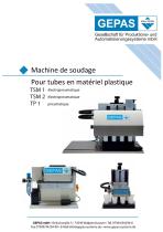 Machine de soudage Pour tubes en matériel plastique TSM 1, TSM 2, TP 1 - 1