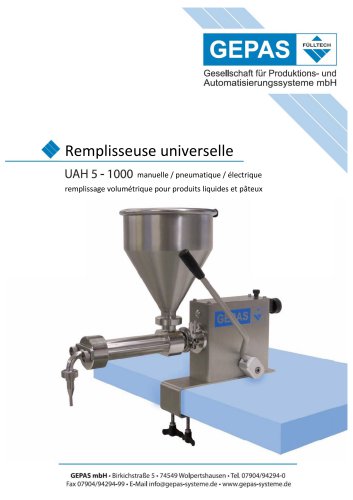 Remplisseuse universelle UAH 5-1000