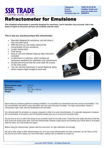 Refractometer for Emulsions