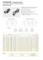 Chinabase Precision joints type G,GD Widely used in machine tools, communication cable, light industry, chemical industry, metallurgy, instrumentation equipment, food, mining, oil, automotive and other mechanical transmission.