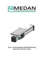 Pneu. Linear actuators with roller guide PLR series of runners