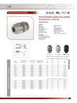 POLYAMIDE CABLE GLANDS STANDARD TYPE PG