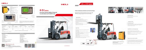 G3 series Lithium Battery Powered Counterbalanced Forklift Truck