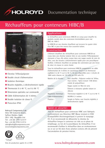 HIBC/B Intermidiate Bulk Container Heater