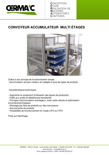 CONVOYEUR ACCUMULATEUR MULTI ÉTAGES