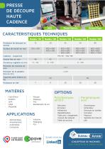Fiche technique du produit - Presse de découpe haute cadence FR-2