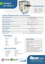 Fiche technique du produit - SA F600-e FR-2