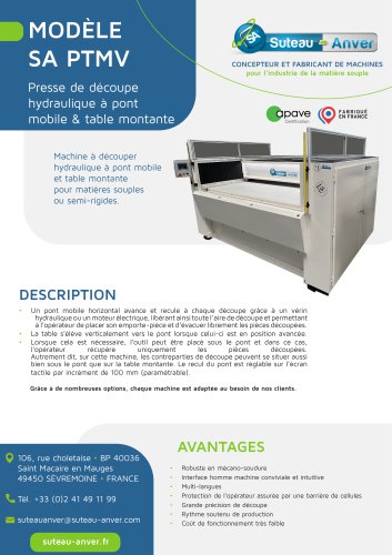 Fiche technique du produit - SA PTMV FR