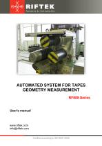 Automated system for tapes geometry measurement RF089 Manual