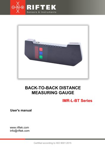 Back-to-back Distance Measuring Gauge IMR-L-BT Series Manual