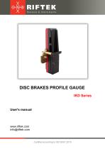 Disc Brakes Profile Gauge, IKD Series Manual 2018