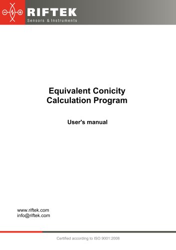 Equivalent Conicity Calculation Program. User manual