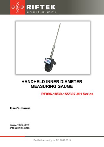 Handheld Inner Diameter Measuring Gauge, Manual, RF096-18/30-155/307-НН