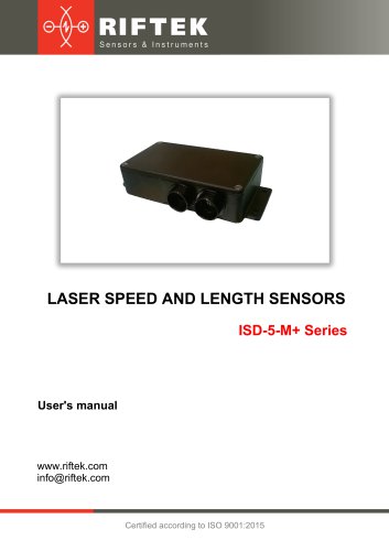 Laser speed and length sensors ISD-5 Series Manual