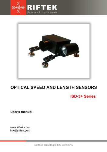 Optical speed and length sensors ISD-3 Series Manual