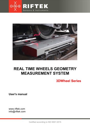 Real time wheel geometry measurement system 3DWheel Manual