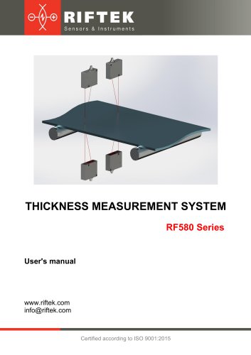 Thickness Measurement System RF580 Manual