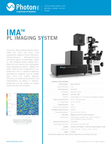 IMA™ - Global Hyperspectral Microscope