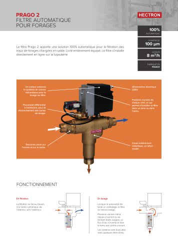 Filtre automatique pour forage Prago 2