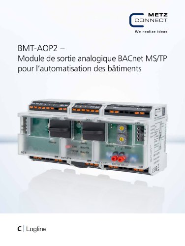 BMT-AOP2 – Module de sortie analogique BACnet MS/TP pour l’automatisation des bâtiments