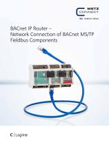 C|Logline - BACnet IP Router – Network Connection of BACnet MS/TP Fieldbus Components