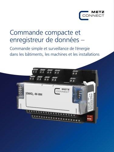 Commande compacte et enregistreur de données – Commande simple et surveillance de l'énergie dans les bâtiments, les machines et les installations