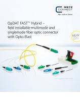 OpDAT FASTTM Hybrid – field installable multimode and  singlemode fiber optic connector with Opto-Elast