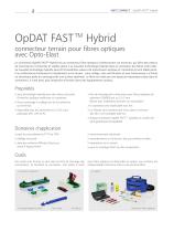 OpDAT FASTTM Hybrid multimode à confectionner sur le terrain  et connecteur fibre optique monomode avec Opto-Elast - 2