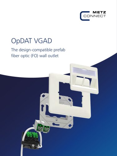 OpDAT VGAD – The design-compatible prefab fiber optic (FO) wall outlet