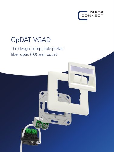 OpDAT VGAD – The design-compatible prefab fiber optic (FO) wall outlet