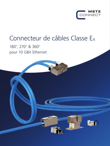 P|Cabling - Connecteur de câbles Classe EA – 180°, 270° & 360° pour 10 GBit Ethernet