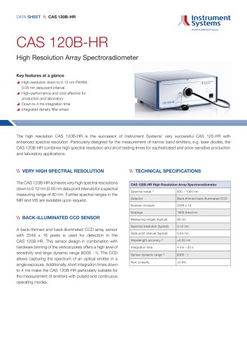 CAS 120B-HR High Resolution Array Spectroradiometer