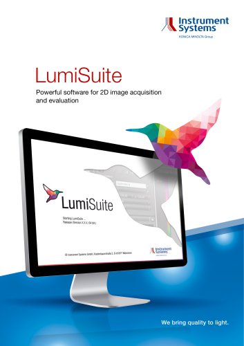 LumiSuite software for 2D image acquisition and evaluation