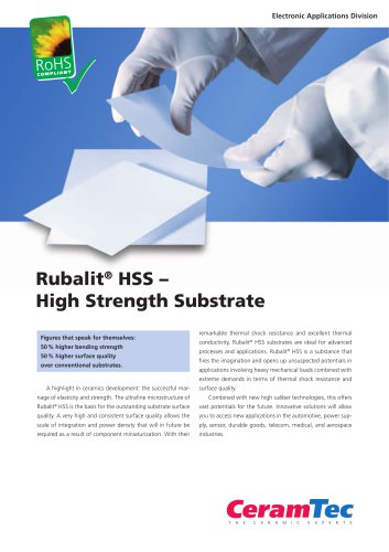 Rubalit® HSS ? High Strength Substrate