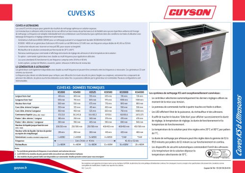 Cuves à ultrasons