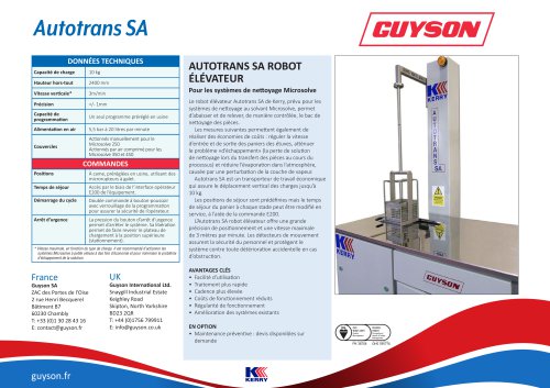 Guyson Autotrans SA robot élévateur