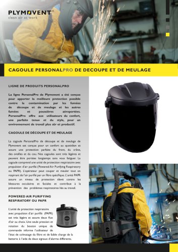 Cagoule de découpe et de meulage